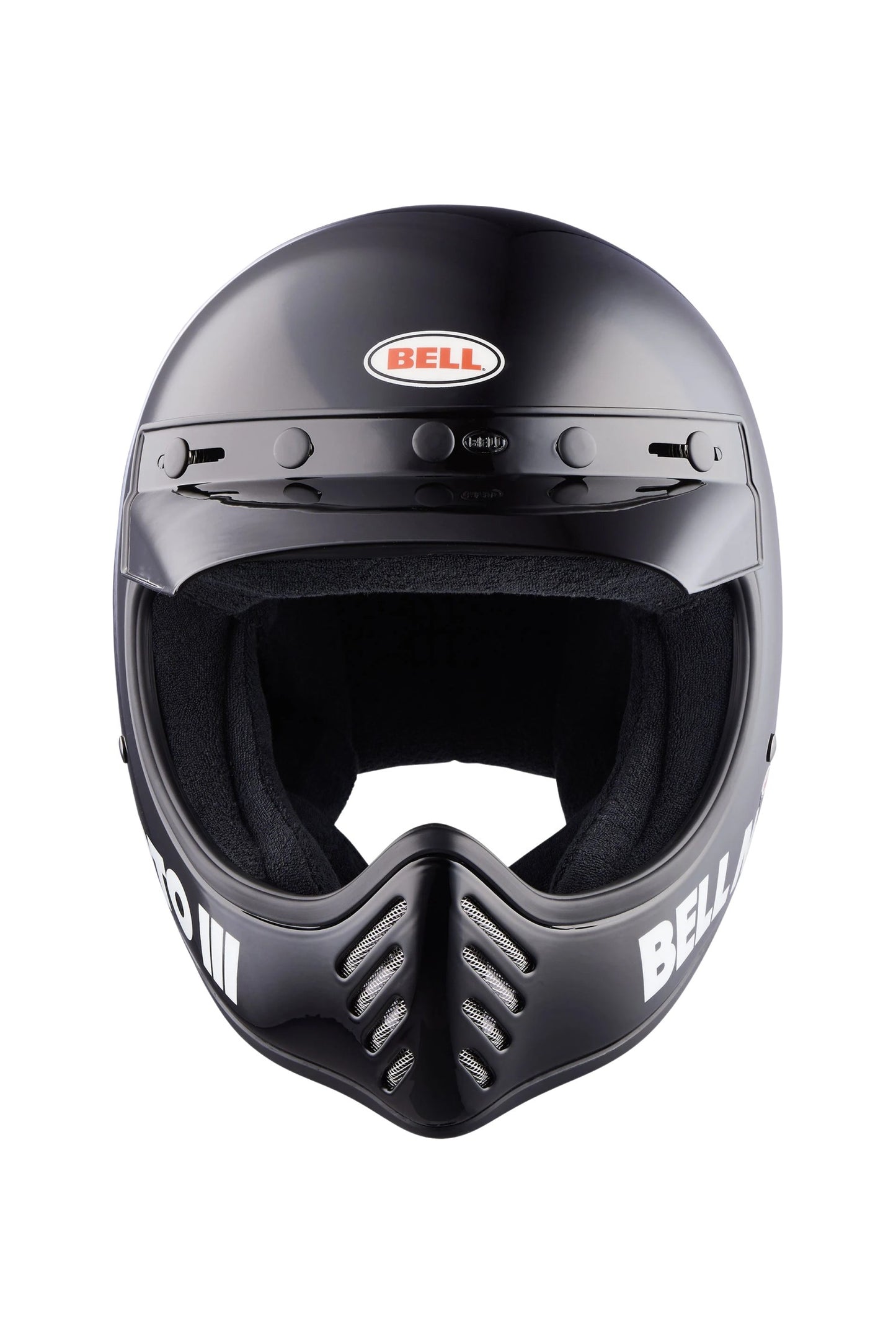 Bell Moto-3 Gloss Black Classic-Crosshelm